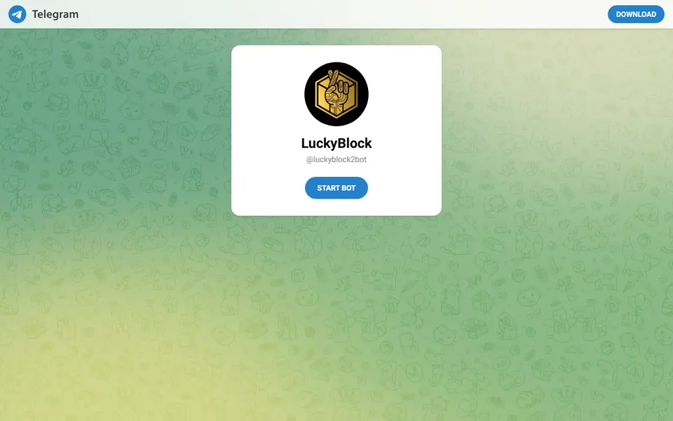 Screenshot of the Lucky Block casino homepage